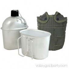 Joy Enterprises FP13628 Fury Mustang G.I. Canteen with Aluminum Cup, 1-Quart, Olive Drab Nylon Cover with Pocket 553933889